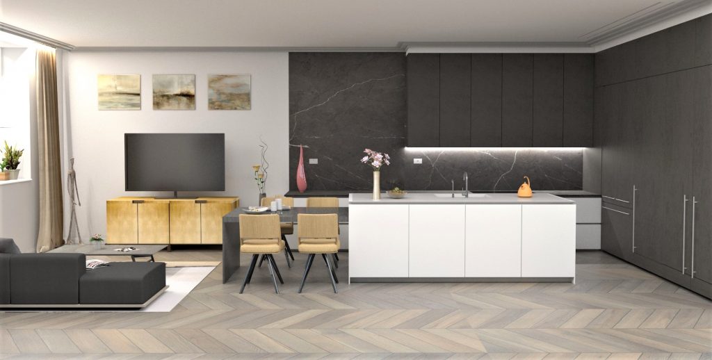 17 Chelsea Park Garden CGI update breakfast room without fireplace