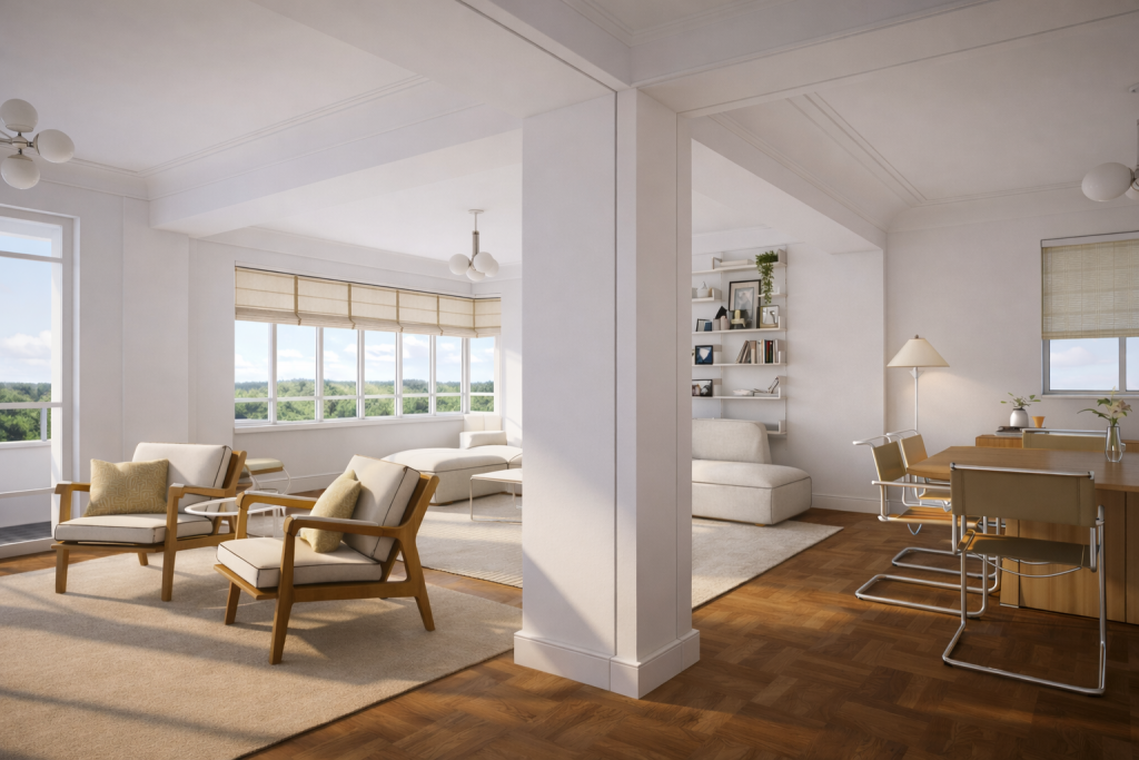 living and dining
